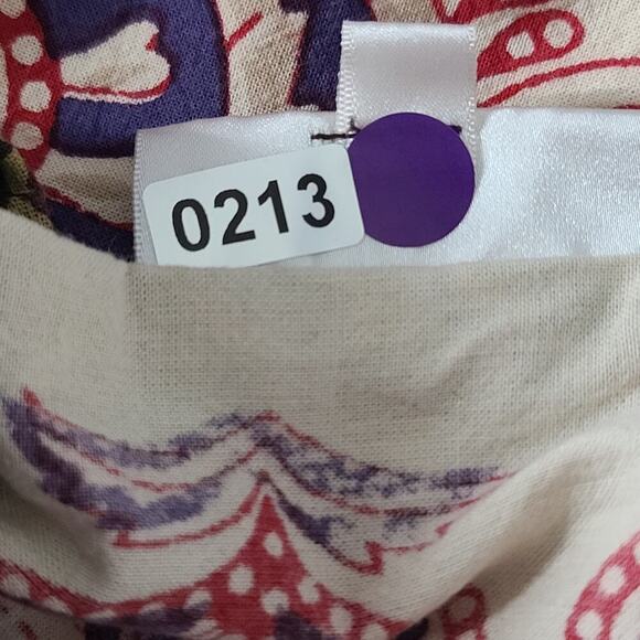 Soft Surrounding women's maxi wrap skirt paisley Sz Petite Med Boho 100% cotton - Picture 8 of 8